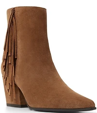 ALDO Shanah Suede Fringed Snip Toe Booties