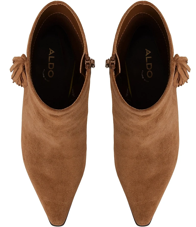ALDO Shanah Suede Fringed Snip Toe Booties