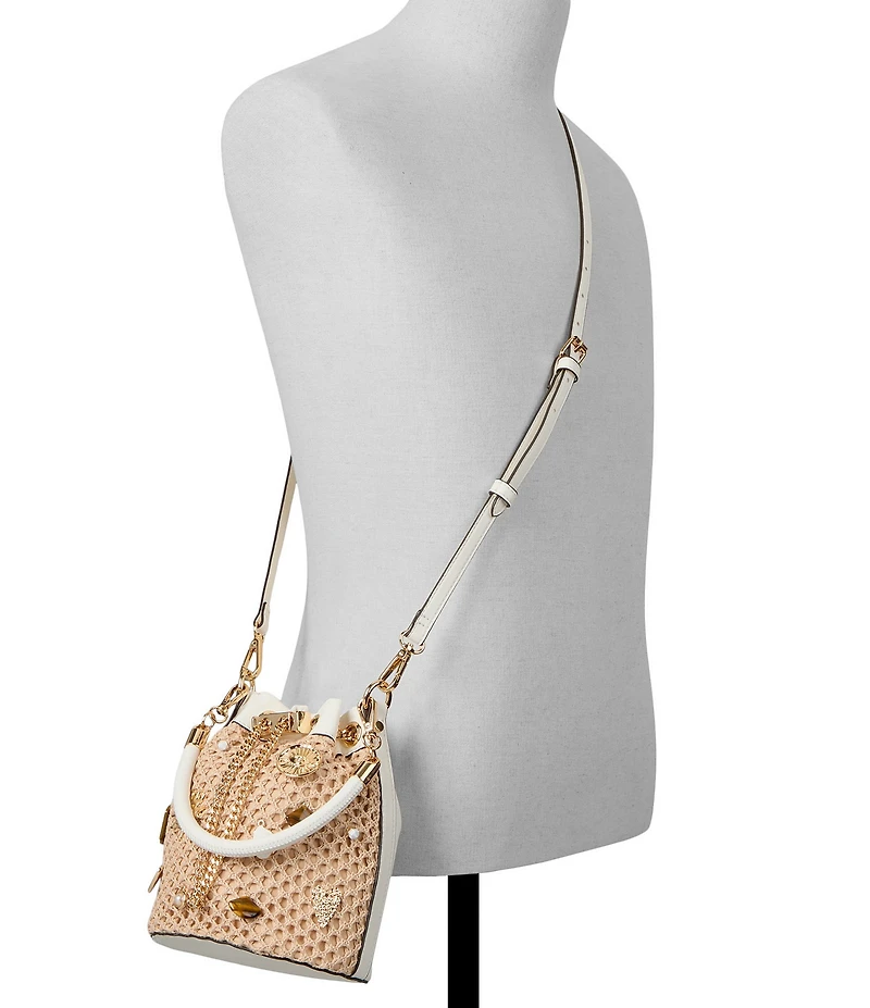 ALDO Shellinax Crochet Seashell Bucket Bag