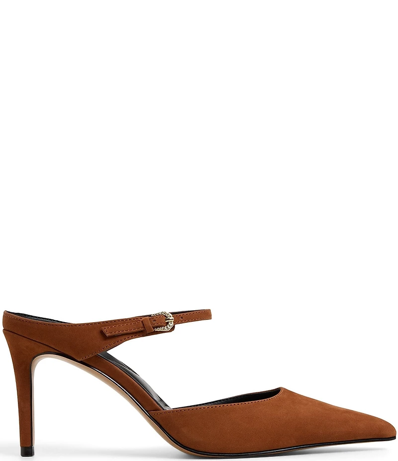 ALDO Sidnney Suede Buckle Strap Dress Mules
