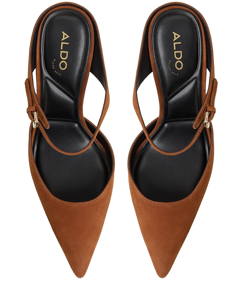 ALDO Sidnney Suede Buckle Strap Dress Mules