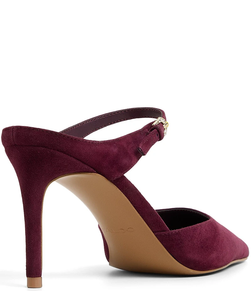 ALDO Sidnney Suede Buckle Strap Dress Mules