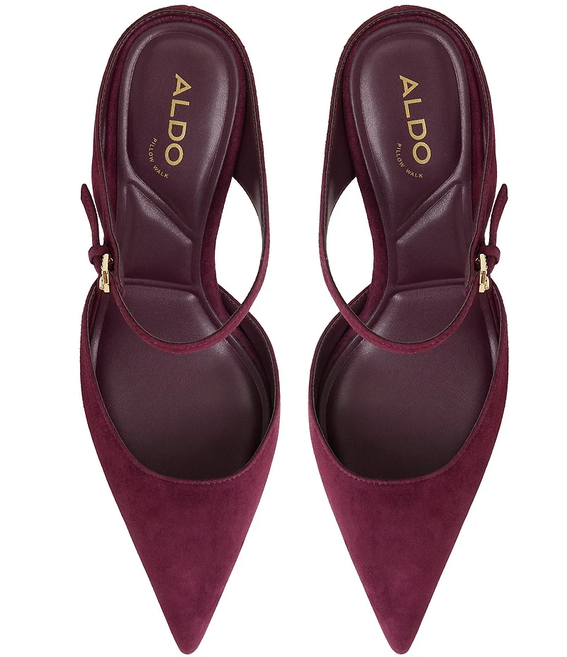 ALDO Sidnney Suede Buckle Strap Dress Mules