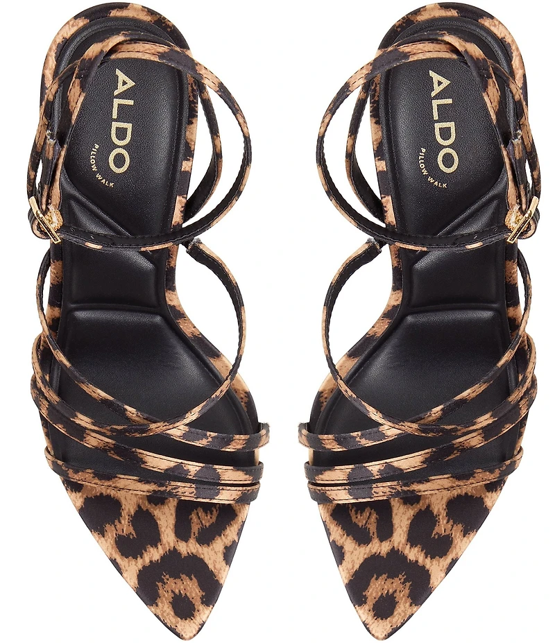 ALDO Solania Leopard Print Strappy Pointed Toe Dress Sandals