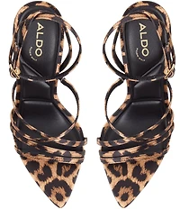ALDO Solania Leopard Print Strappy Pointed Toe Dress Sandals