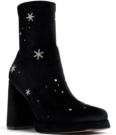 ALDO Starrie Stud and Rhinestone Embellished Booties