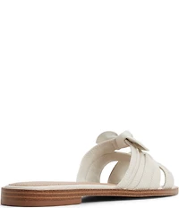 ALDO Sunbeam Lizard Embossed Bow Flat Slide Sandals