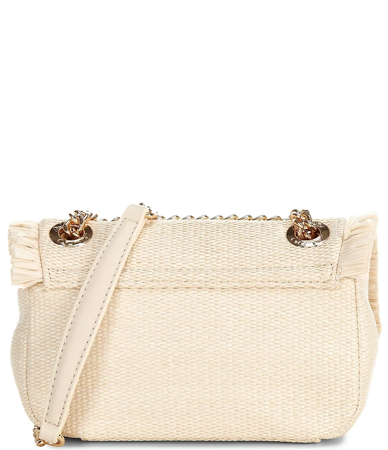 ALDO Thalianaa Floral Straw Frayed Crossbody Bag