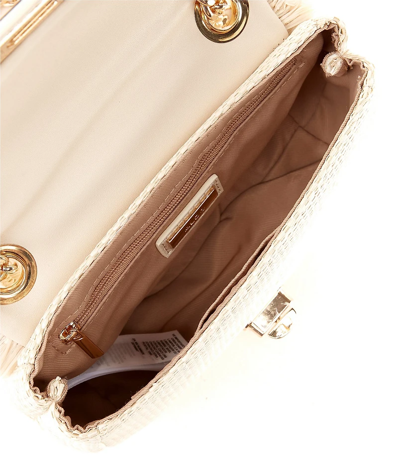 ALDO Thalianaa Floral Straw Frayed Crossbody Bag