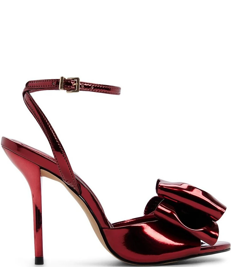 ALDO Tinsletta Patent Oversized Bow Dress Sandals