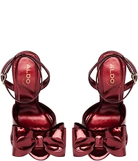 ALDO Tinsletta Patent Oversized Bow Dress Sandals