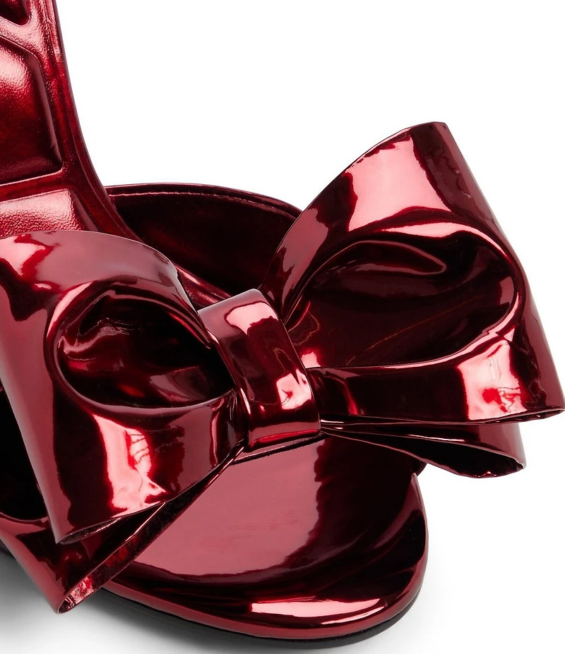 ALDO Tinsletta Patent Oversized Bow Dress Sandals