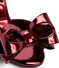 ALDO Tinsletta Patent Oversized Bow Dress Sandals