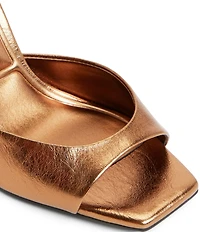 ALDO Valentyna Crinkle Metallic Ankle Strap Dress Sandals