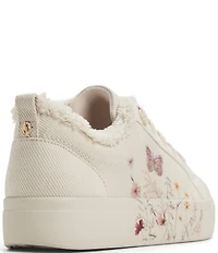 ALDO Wildflowers Embroidered Butterfly Floral Detail Platform Sneakers