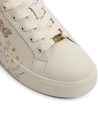 ALDO Wildflowers Embroidered Butterfly Floral Detail Platform Sneakers