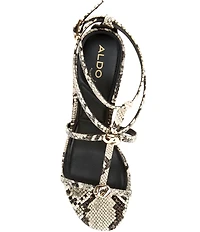 ALDO Women's Novalya Snake Print Dress Sandals