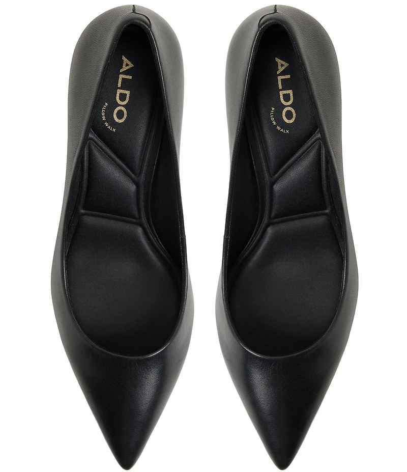 ALDO Ybalelin Leather Pointed Toe Block Heel Pumps