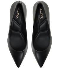 ALDO Ybalelin Leather Pointed Toe Block Heel Pumps