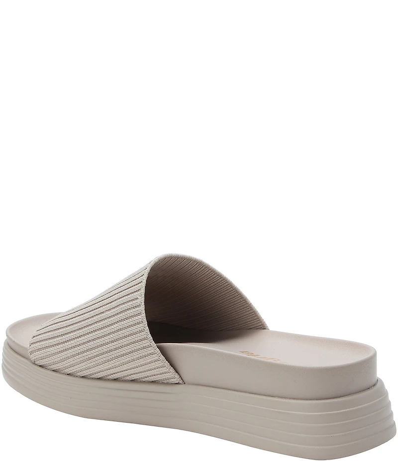 Alegria Akimi Ribbed Knit Platform Comfort Slides