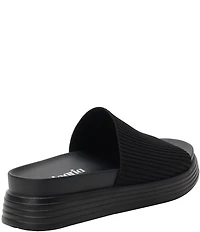Alegria Akimi Ribbed Knit Platform Comfort Slides