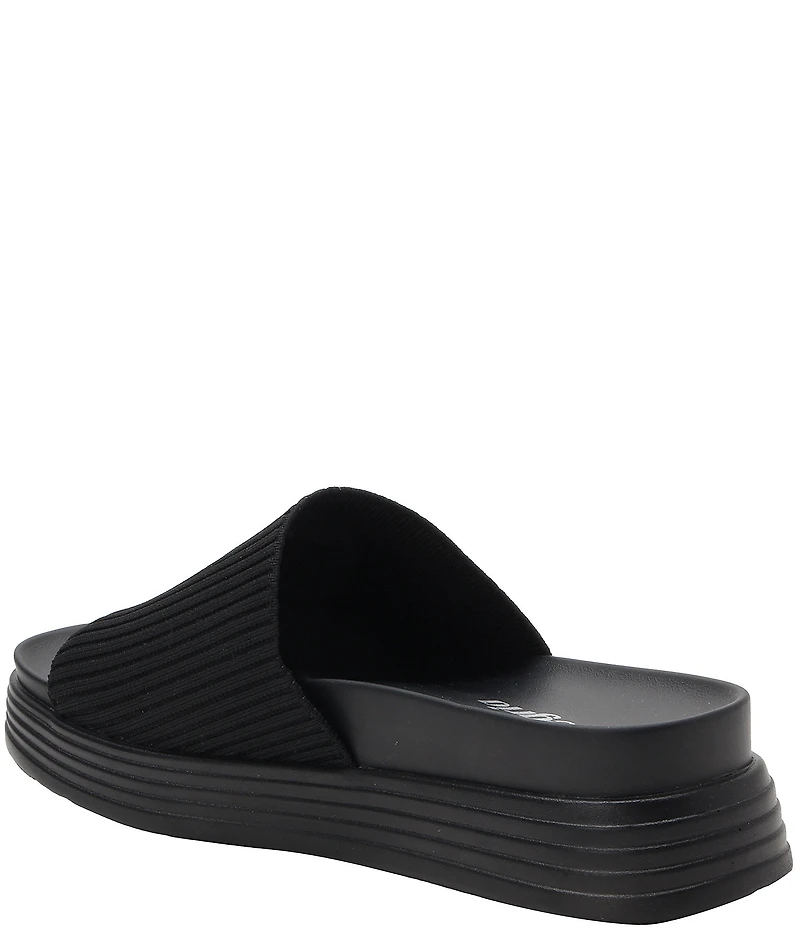 Alegria Akimi Ribbed Knit Platform Comfort Slides