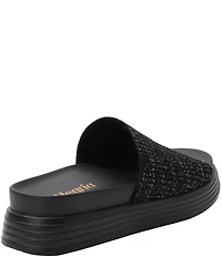 Alegria Akimi Ribbed Knit Platform Comfort Slides