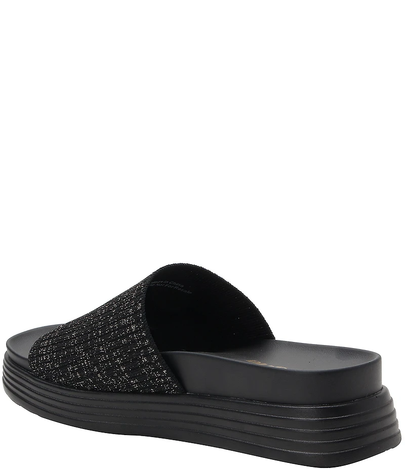 Alegria Akimi Ribbed Knit Platform Comfort Slides