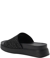 Alegria Akimi Ribbed Knit Platform Comfort Slides