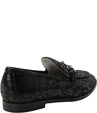 Alegria Aliya Snake Print Leather Bit Buckle Loafers