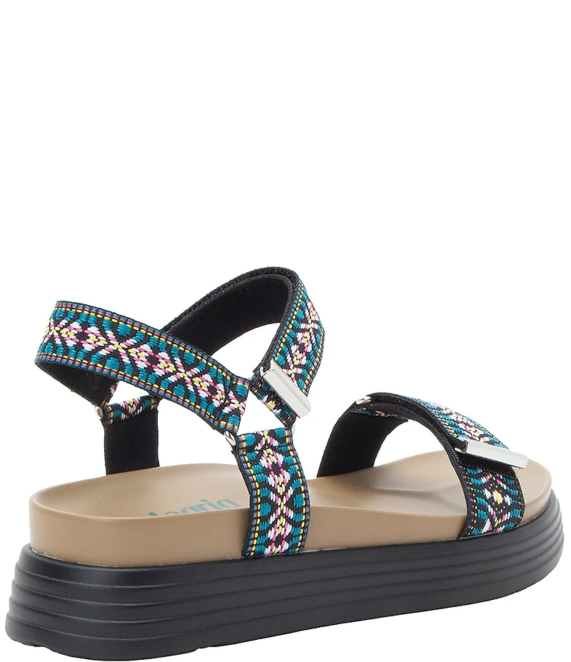 Alegria Allyson Tribal Woven Sporty Adjustable Platform Sandals