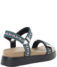 Alegria Allyson Tribal Woven Sporty Adjustable Platform Sandals