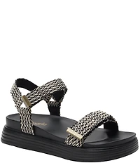 Alegria Allyson Woven Sporty Adjustable Platform Sandals