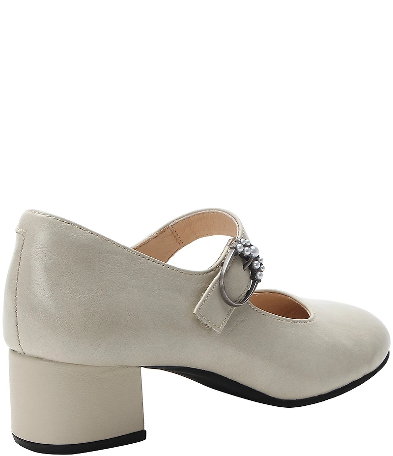 Alegria Ameliah Leather Block Heel Mary Jane Pumps