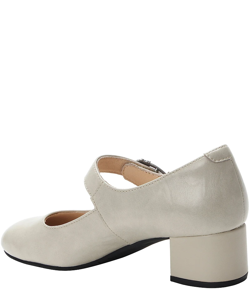 Alegria Ameliah Leather Block Heel Mary Jane Pumps
