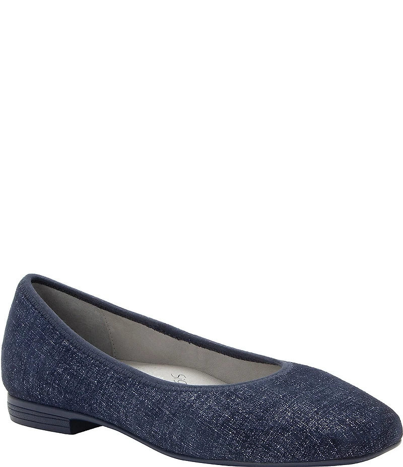Alegria Arielle Tailored Textured Print Leather Ballet Flats