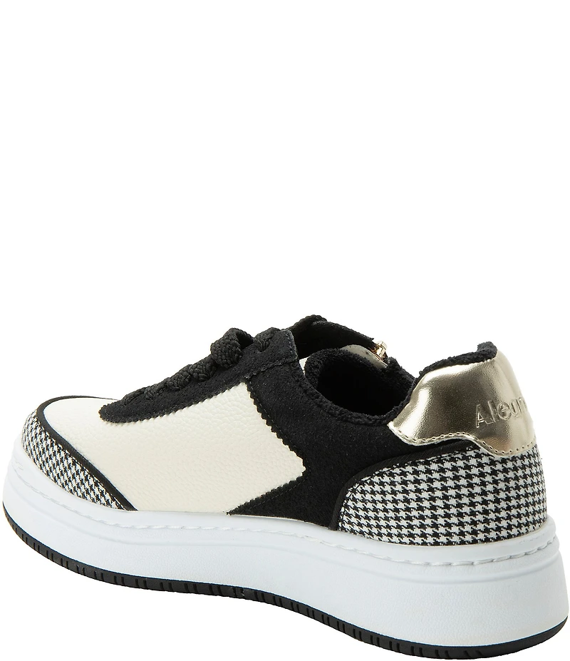 Alegria Averie Houndstooth Print Accent Zip Platform Sneakers