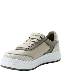 Alegria Averie Houndstooth Print Accent Zip Platform Sneakers