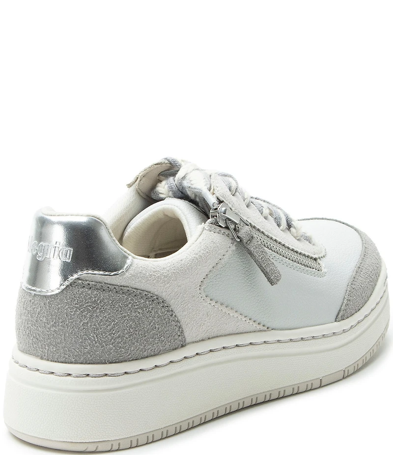 Alegria Averie Suede Zip Platform Sneakers