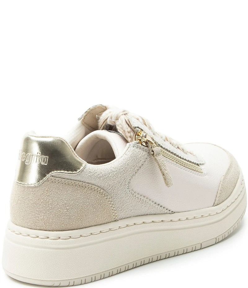 Alegria Averie Suede Zip Platform Sneakers