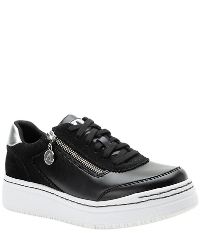 Alegria Averie Leather Zip Platform Sneakers