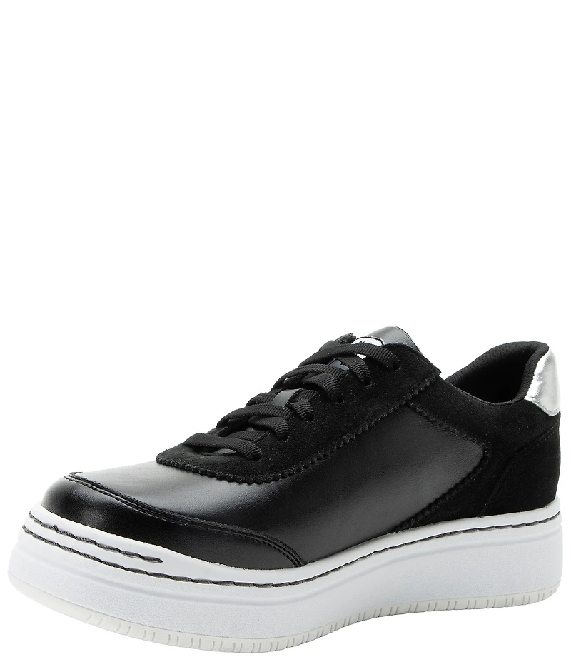 Alegria Averie Leather Zip Platform Sneakers