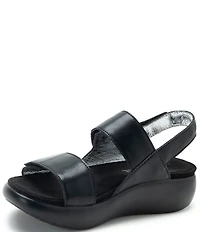 Alegria Bailee Leather Slingback Rocker Platform Sandals