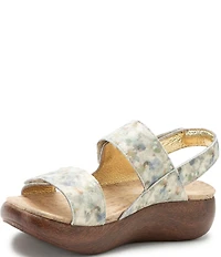 Alegria Bailee Printed Leather Slingback Rocker Platform Sandals