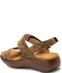 Alegria Bailee Printed Suede Slingback Rocker Platform Sandals
