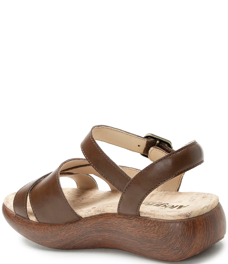 Alegria Bianca Leather Platform Sandals