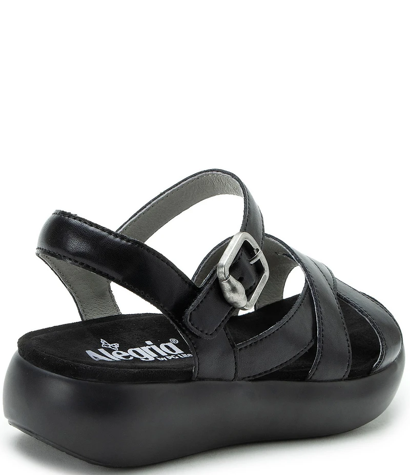 Alegria Bianca Leather Platform Sandals