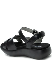 Alegria Bianca Leather Platform Sandals