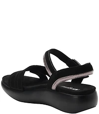 Alegria Blinda Mixed Leather Adjustable Rocker Sole Sandals