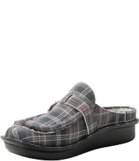 Alegria Brigid Plaid Leather Mules